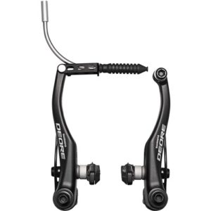 Puente de freno trasero Shimano BR-T610 V-Brake Deore negro con zapatas S70C