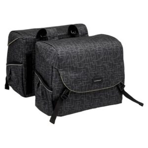 Alforjas New Looxs Mondi Joy 38L impermeable poliester negro con reflectantes (37x16x32 cm)