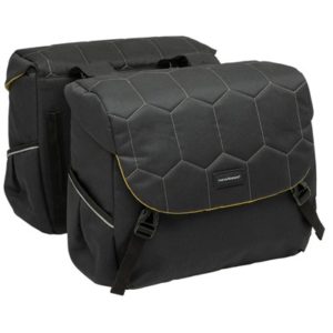 Alforjas New Looxs Mondi Joy acolchado 38L impermeable poliester negro con reflectantes (37x16x32cm)