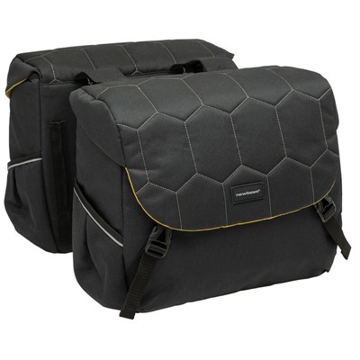 Alforjas New Looxs Mondi Joy acolchado 38L impermeable poliester negro con reflectantes (37x16x32cm)