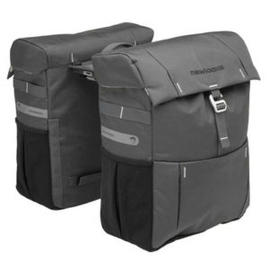 Alforjas New Looxs Vigo MIK 37L impermeable poliester gris logo reflectante (31x15x40 cm)