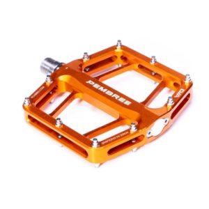 Pedales plataforma pembree D2A 100x110x15 mm aluminio naranja