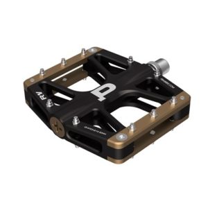 Pedales plataforma pembree R1V 100x110x20 mm aluminio negro/bronce