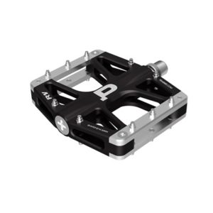 Pedales plataforma pembree R1V 100x110x20 mm aluminio negro/plata