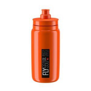 Bidon Elite Fly naranja logo negro 550 ml