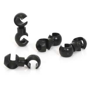 XLC BR-X13 set 4 ganchos para cables freno/cambio giratorios negro