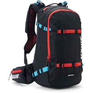 Mochila USWE Pow 25 hidratacion 3L Thermo cell NDM 2.0 con protector espalda negro/rojo