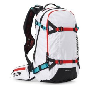 Mochila USWE Pow 16 hidratacion 3L Thermo cell NDM 2.0 con protector espalda blanco