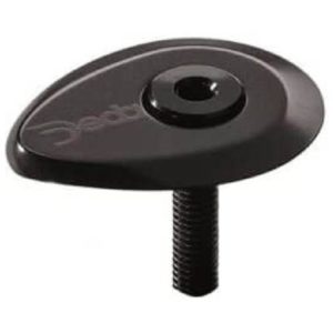 Tapa de direccion Deda para potencia Superzero D-Shape 1-1/8" aluminio negro con tornillo M6x35 mm
