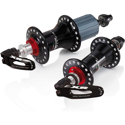 Juego de bujes Miche Primato Syntesi cierre rapido 20/24 agujeros para Shimano 9-11V negro