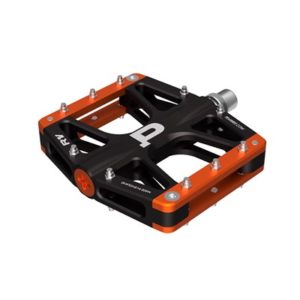 Pedales plataforma pembree R1V 100x110x20 mm aluminio negro/naranja