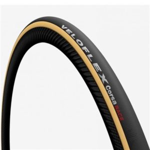 Cubierta Veloflex Corsa Race Open tubular 700x25 negro/marron 25-622