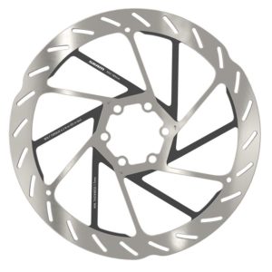 DISCO FRENO SRAM HS2 6 AGUJEROS 180mm PLATA/NEGRO